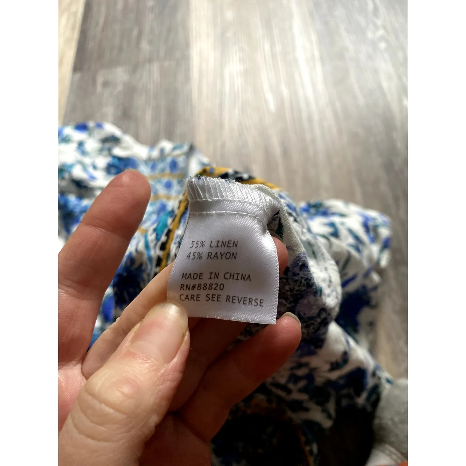 Floral‎ Crop Wrap Top Small White Blue Boho Cottagecore Prairie Italy Mamma Mia - Image 5