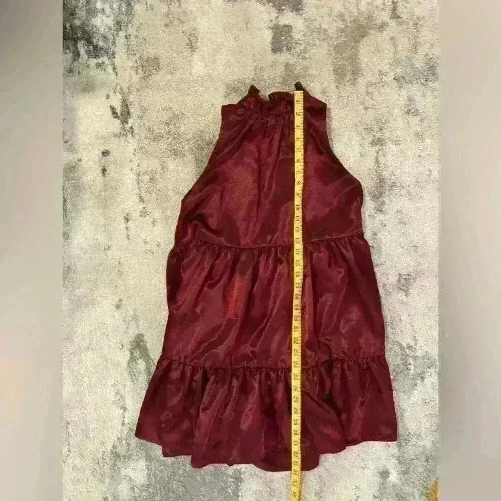 Women’s Halter Burgundy Dress - Image 5