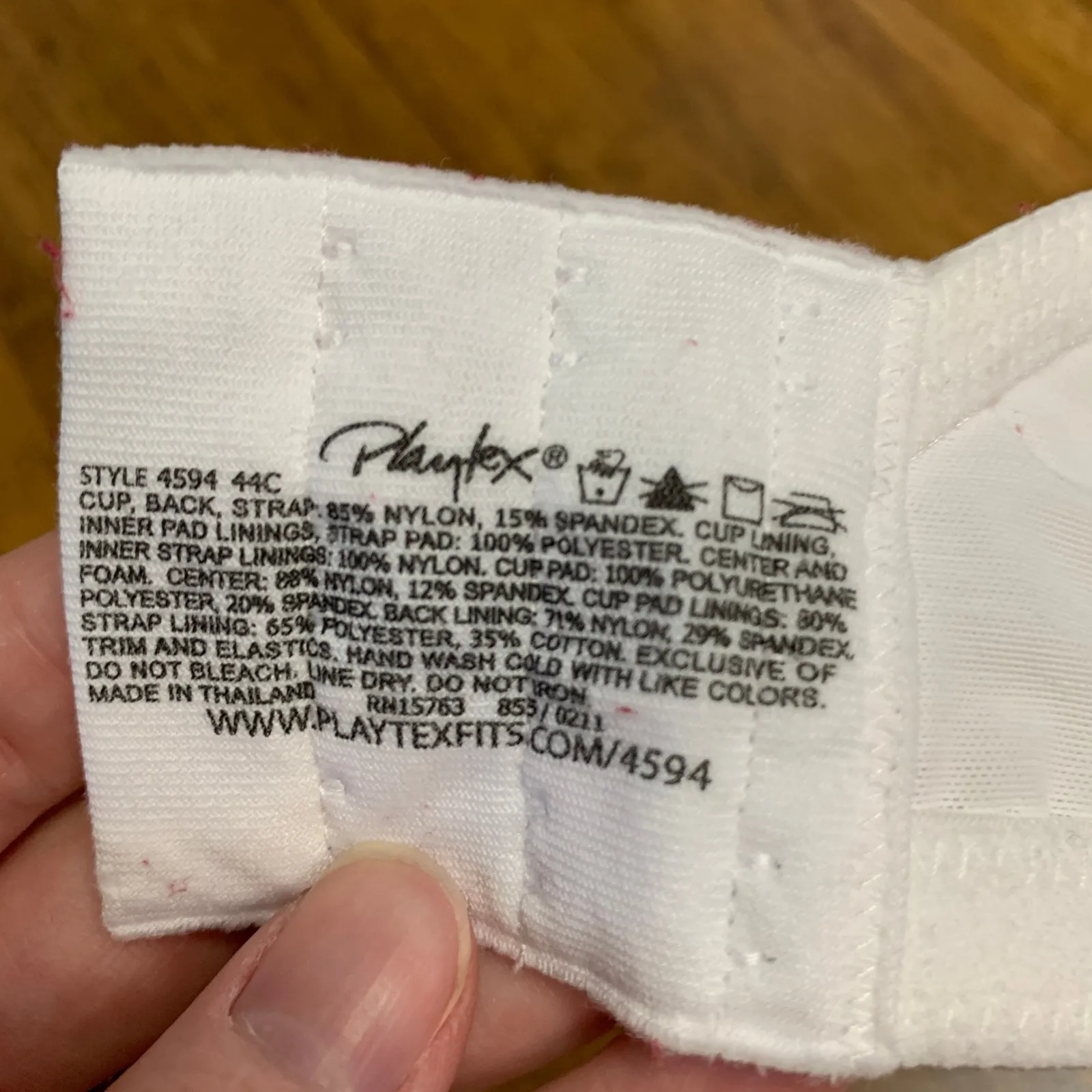 Playtex White Bra 4594 Womens Size 44C Comfort Full‎ Coverage Adjustable Straps - Image 4