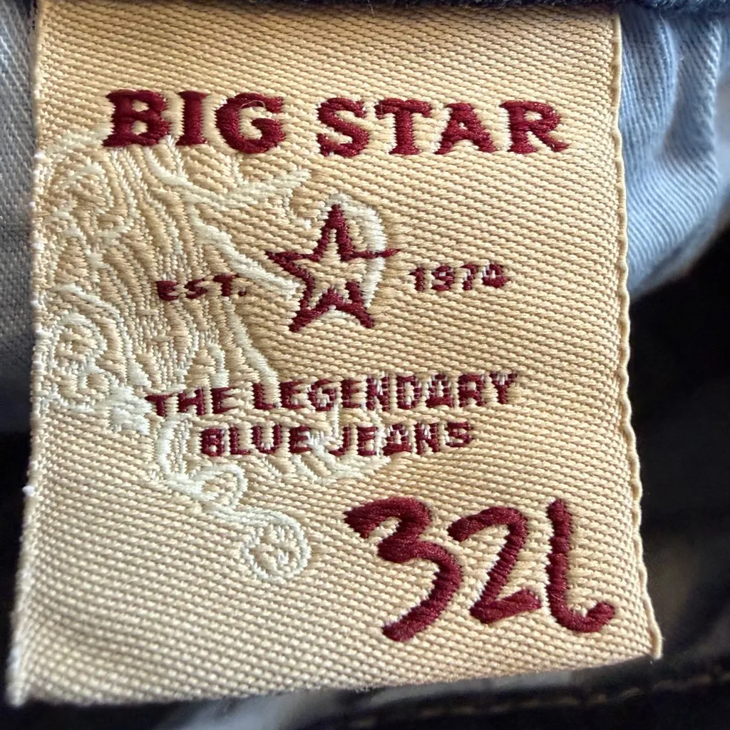 Women’s Big Star Casey Low Rise Jeans Size32L - Image 4