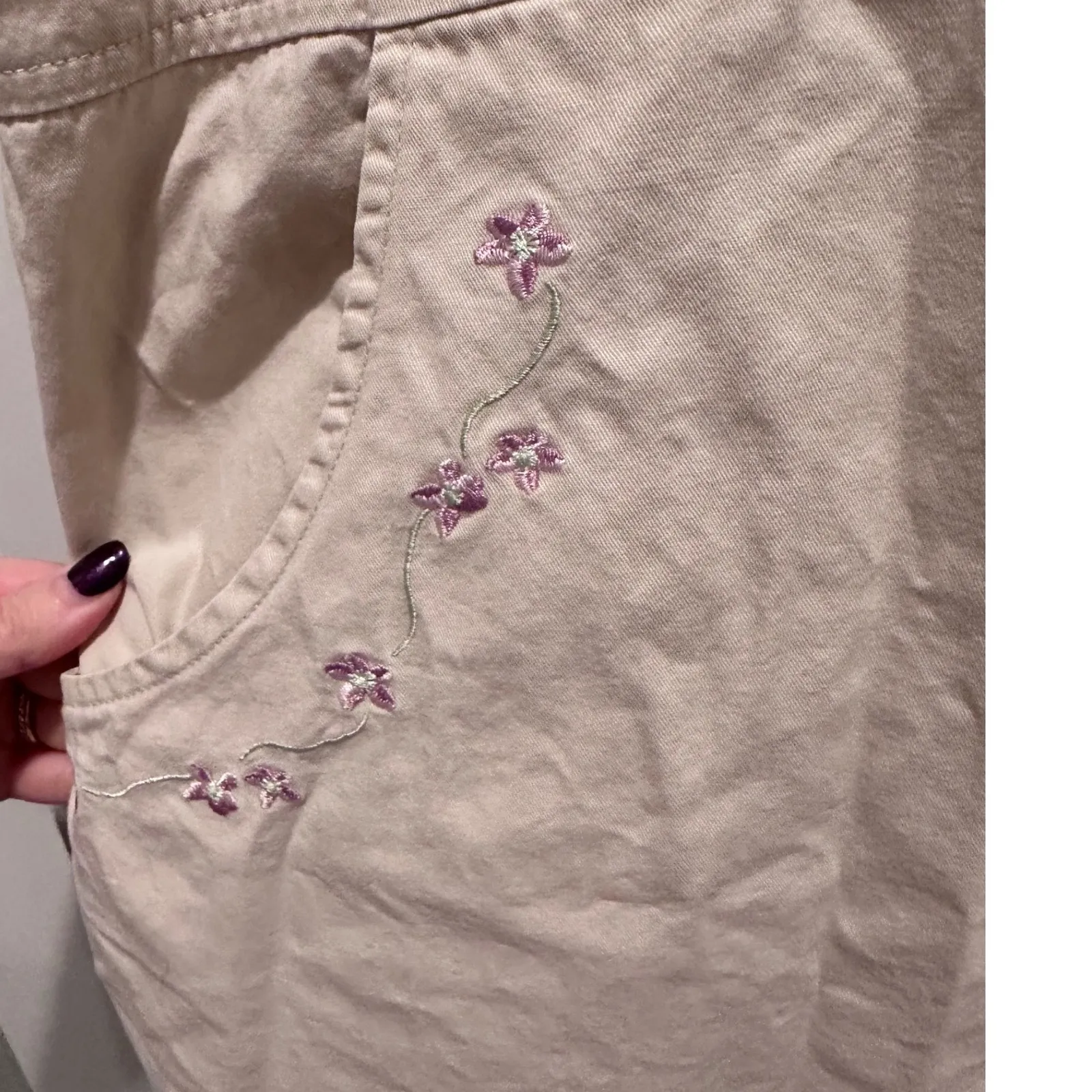 Vintage Disney Beige Winnie the Pooh Piglet Overall Midi Dress Cotton Size Large - Image 6