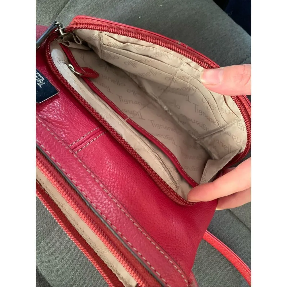 Red Cross body purse with wallet compartment Red - Image 4