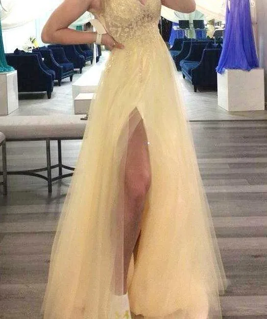 Prom Dress! Yellow Size 0 - Image 3
