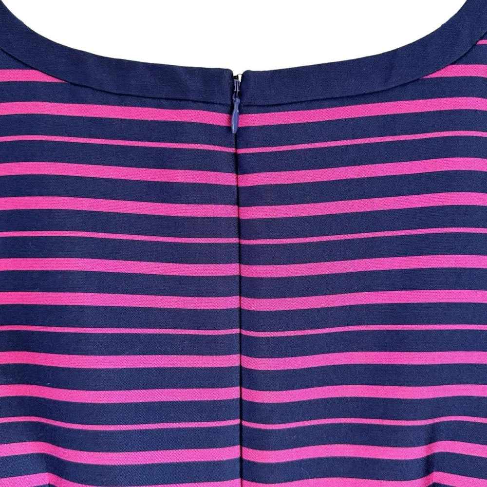 Sheath Knee Length Dress Sleeveless Stripe Silk Blend 10 Petite Women’s - Image 4