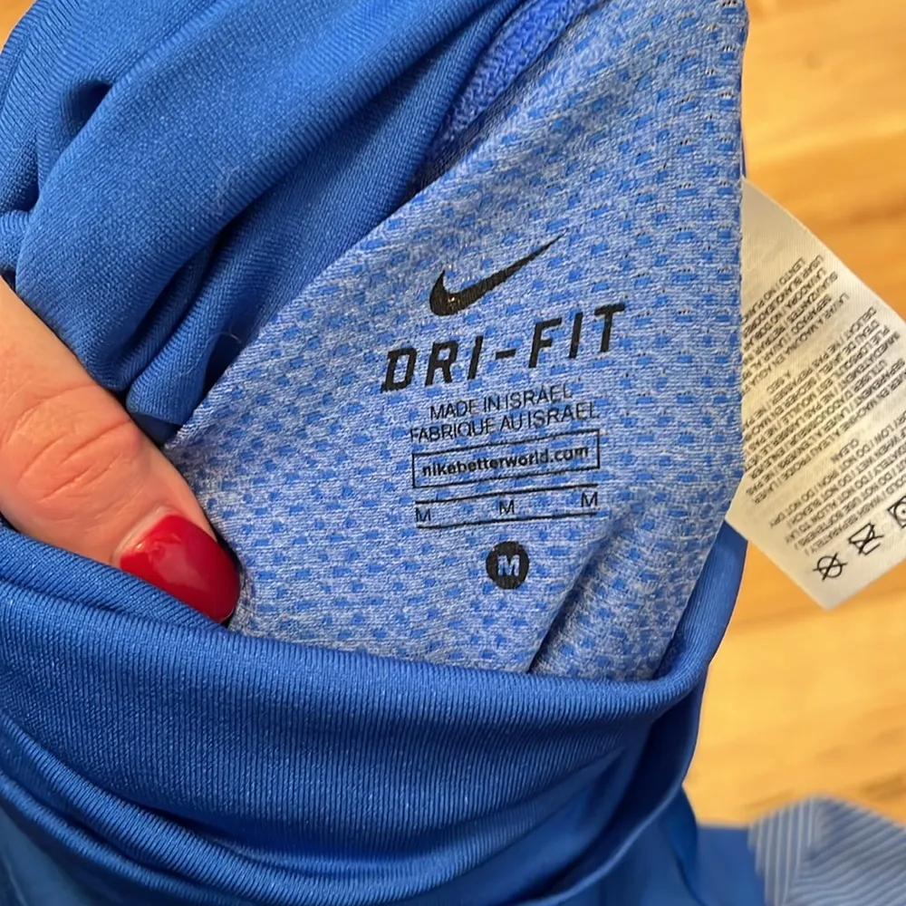 Nike Funnel Neck Turtle Neck Top Sweater Medium Blue - Image 7