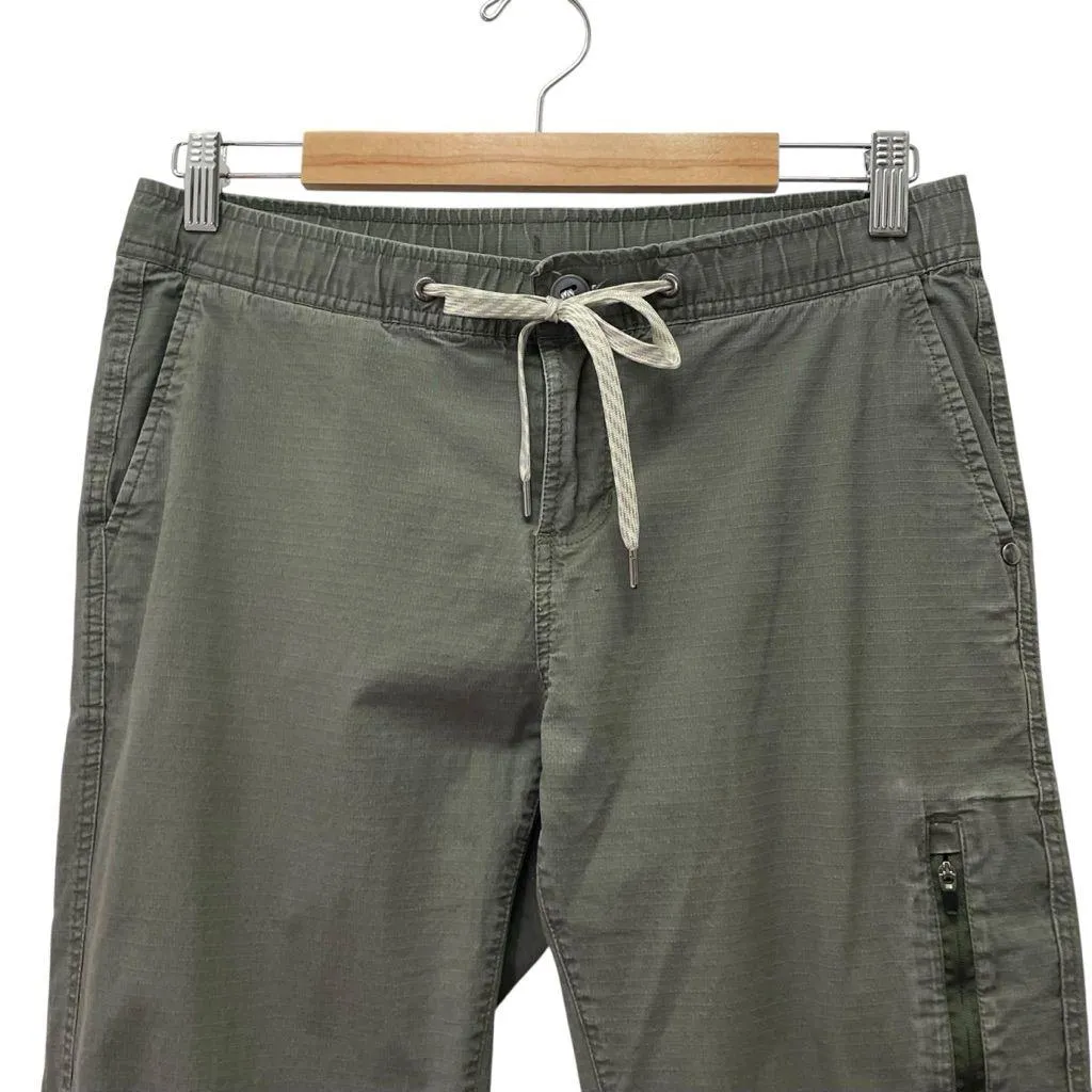 Vuori Ripstop Jogger Pants Green Size Medium Organic Cotton Stretch Drawstring - Image 2