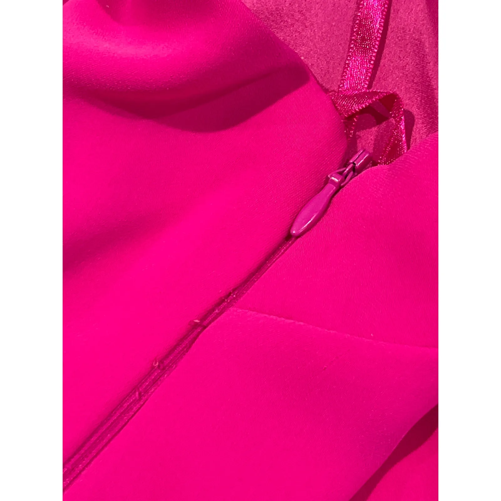 Lauren by Ralph Lauren Hot Pink One Shoulder Flowy Sleeve Mini Dress Women's 6P - Image 11