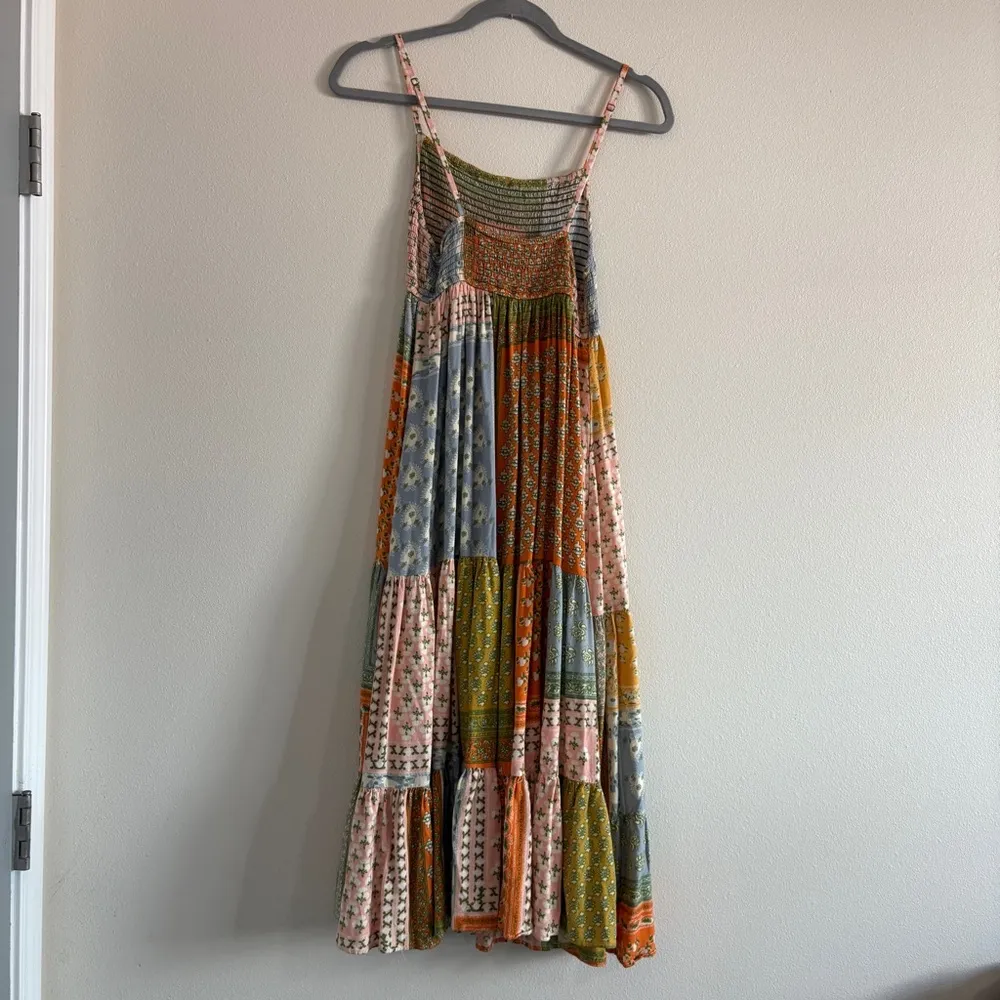 Jen's Pirate Booty Free People Small Smock Wild Side Floral Patchwork Midi Dress - Image 9