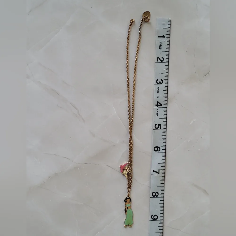 Retro Vintage Disney Princess Jasmine Gold Tone Necklace Choker - Image 5