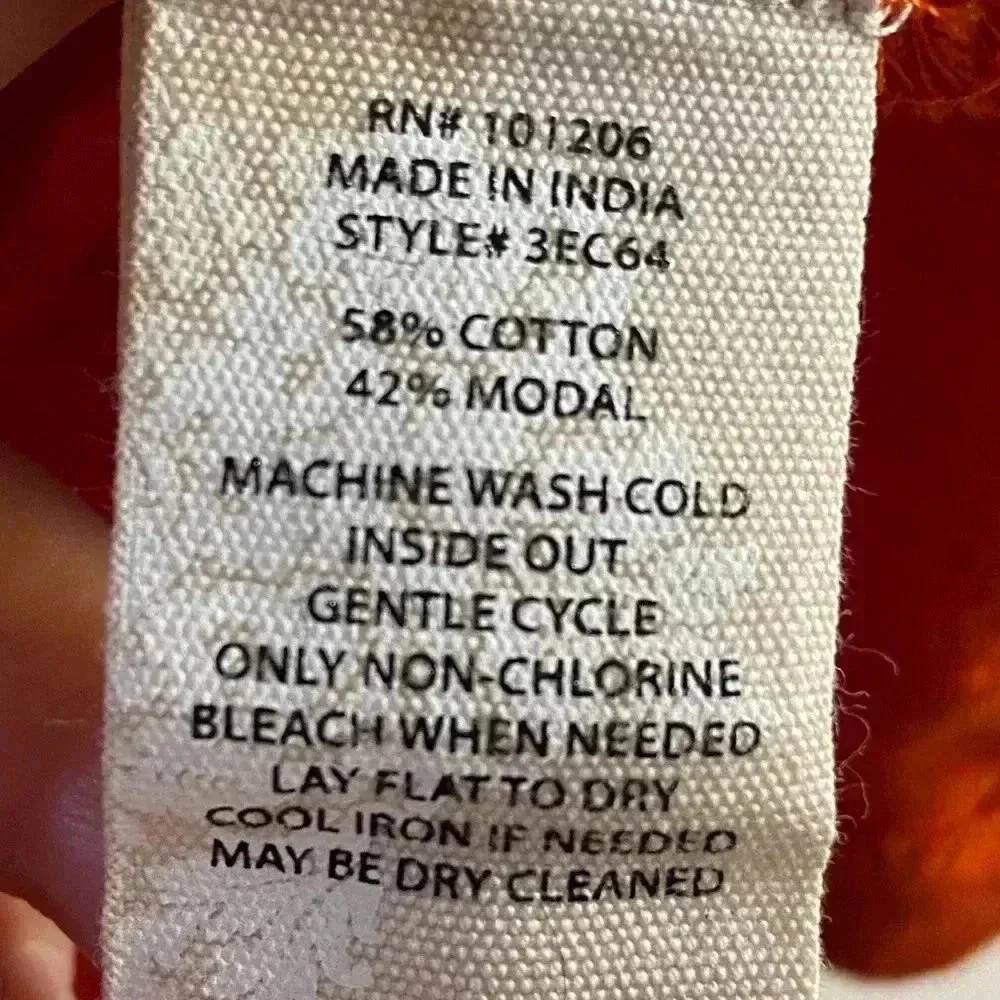 Soft Surroundings Tunic Top 3/4 Sleeves Orange XL Petite - Image 8