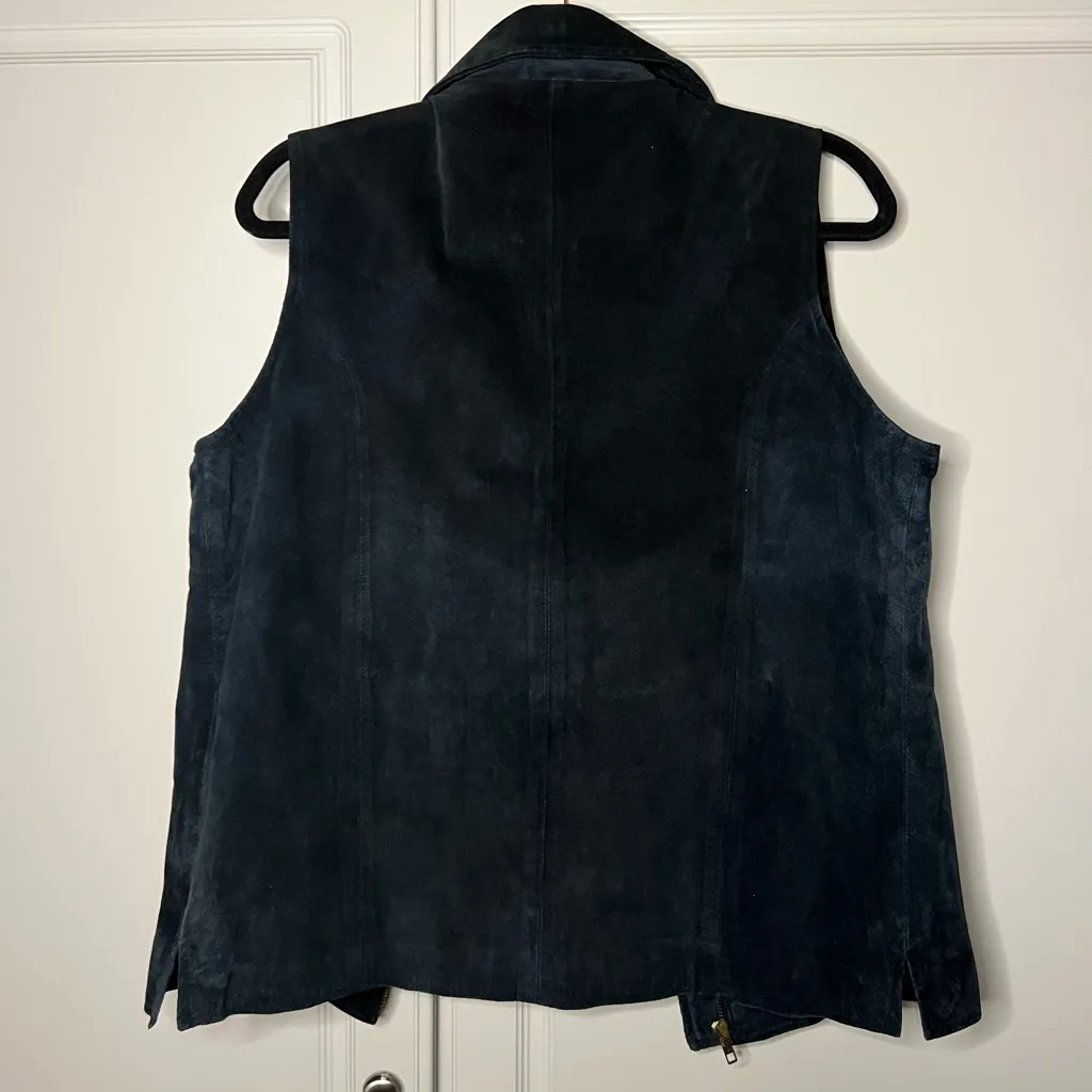 Vintage 90’s Leather Suede Vest - Image 8
