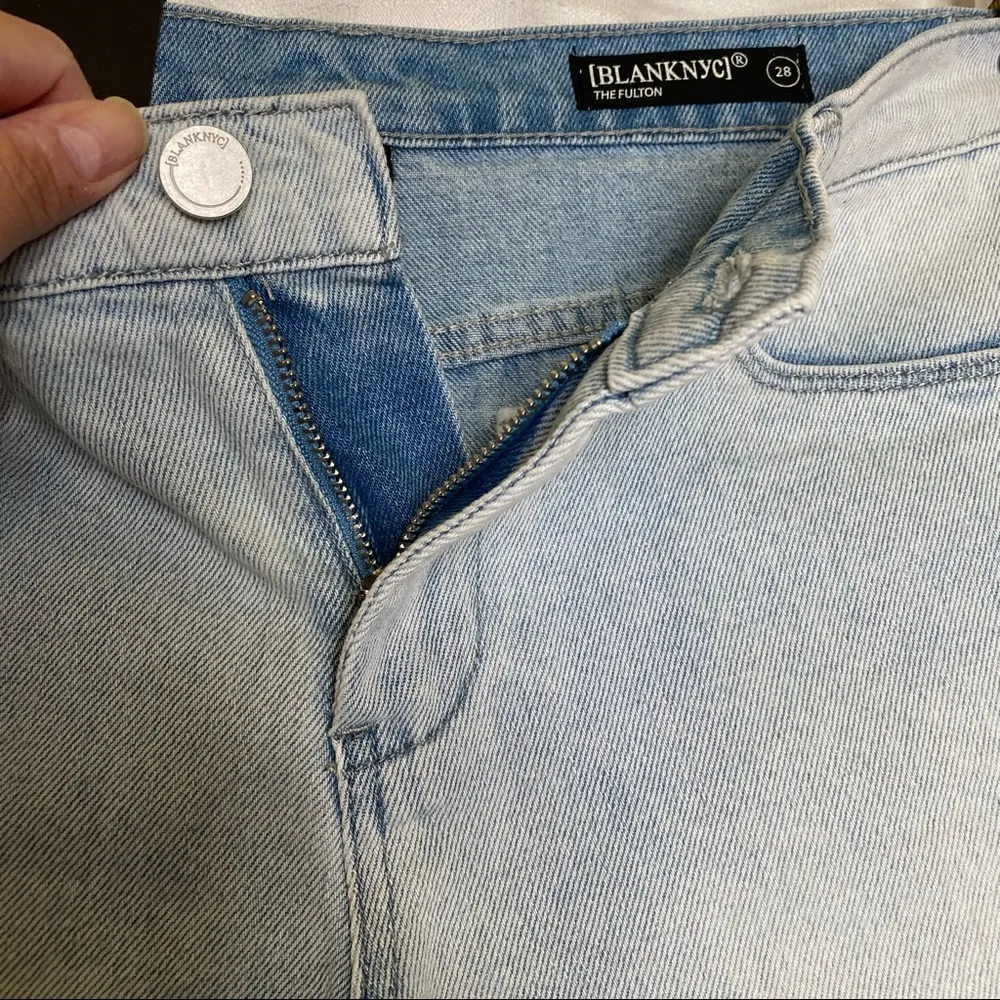 Blank NYC Raw Hem The Fulton Denim Roll Up Shorts in Blue Steel size 28 🆕 - Image 11
