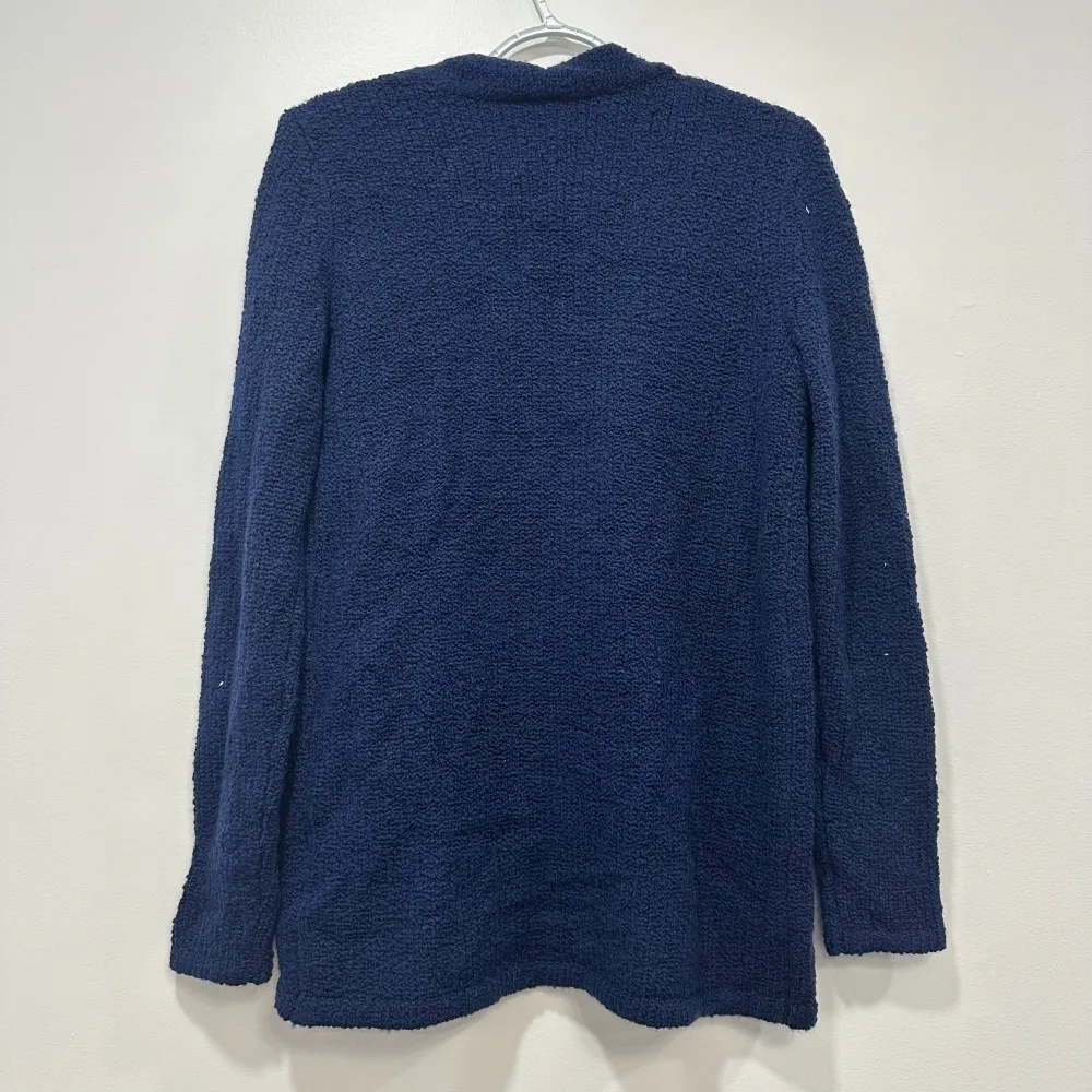 J Mclaughlin Wendy Cardigan Sweater Small Mercerized Wool Navy Solid NWT $328‎ - Image 4