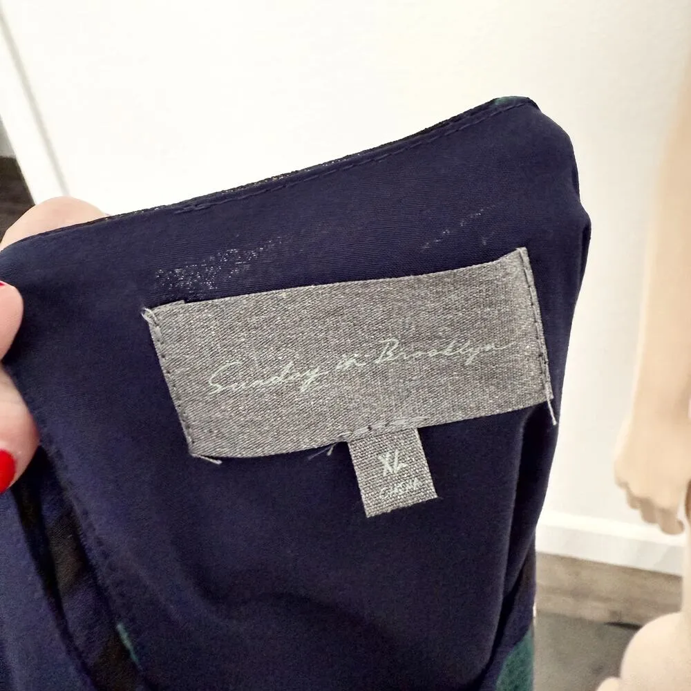 [Anthropologie] Sunday in Brooklyn Striped Green Leger Dress Long Sleeve Size XL - Image 12