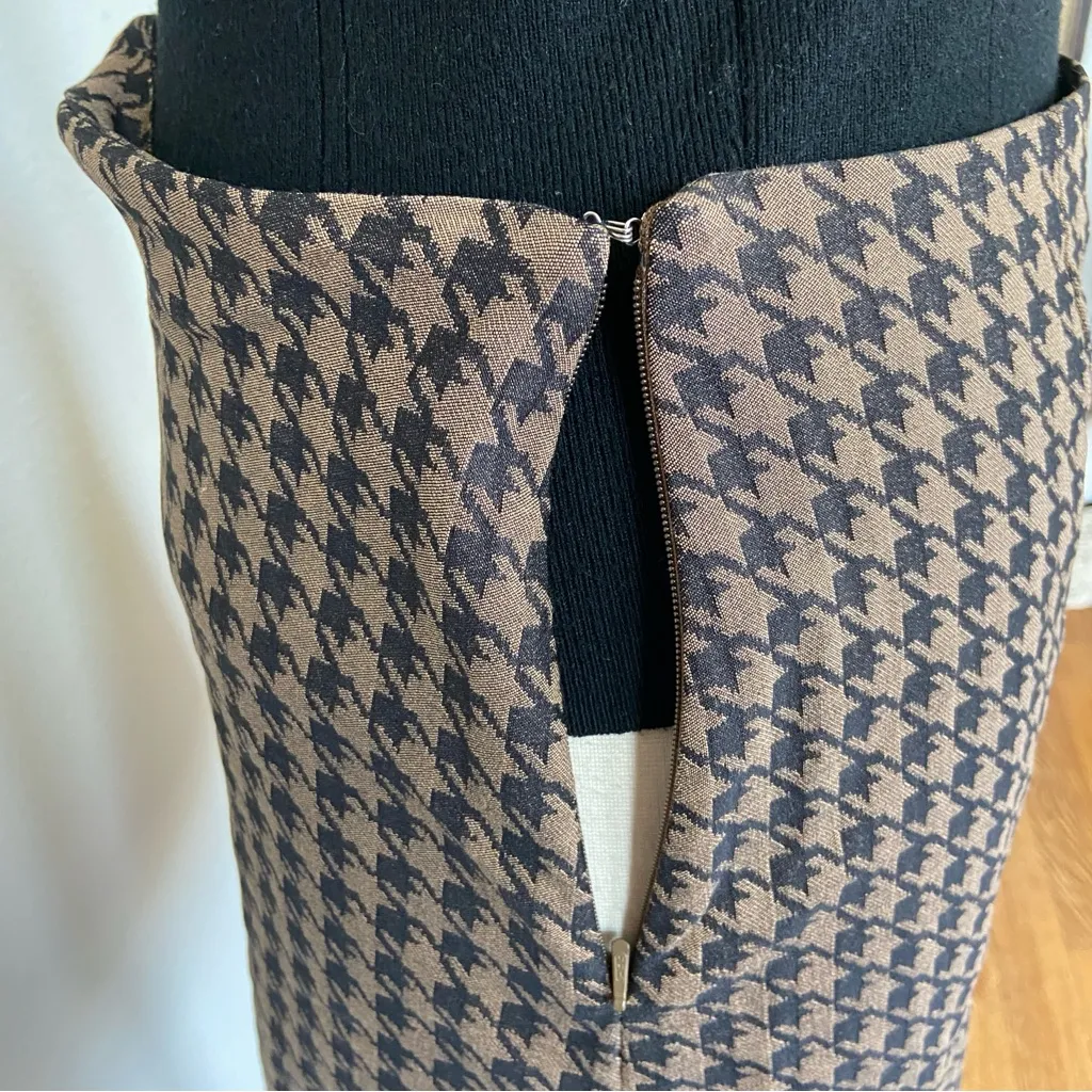 Vintage 90’s Brown Houndstooth Mini Skirt - Image 8