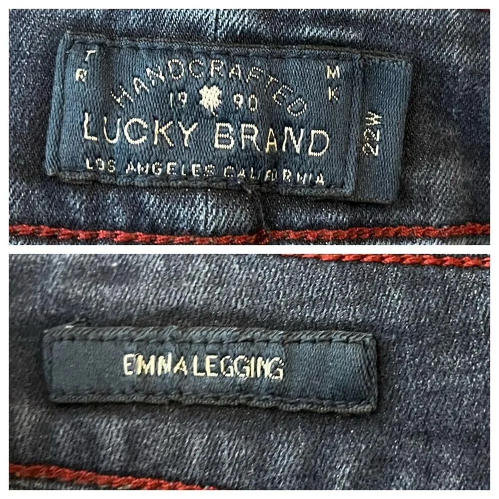 Lucky Brand  Women’s Plus Jeans Emma Legging High Rise Dark Wash Stretch Size 22W - Image 5