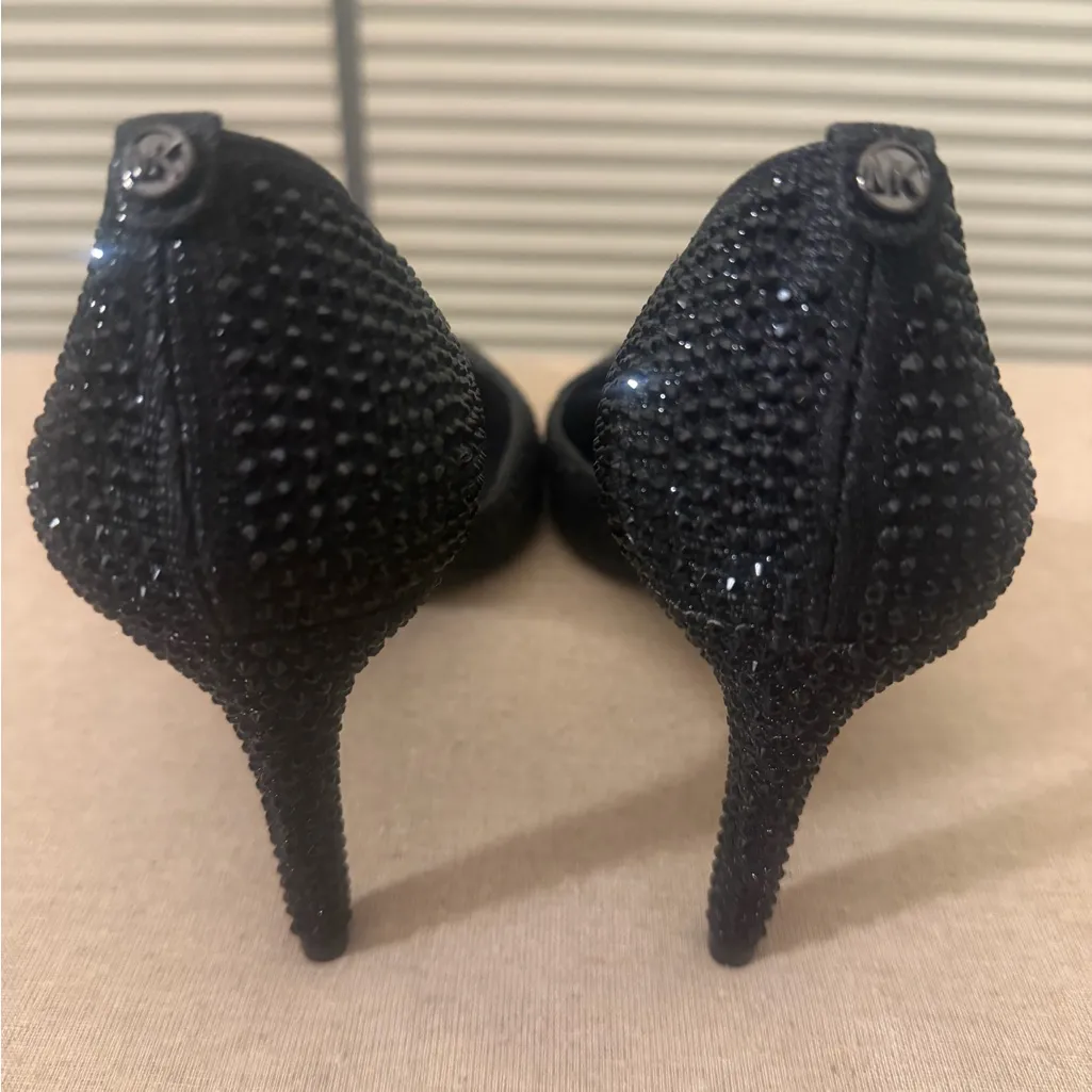 Michael Kors Beautiful Rhinestones Black Embellished Heels Brand New! - Image 4