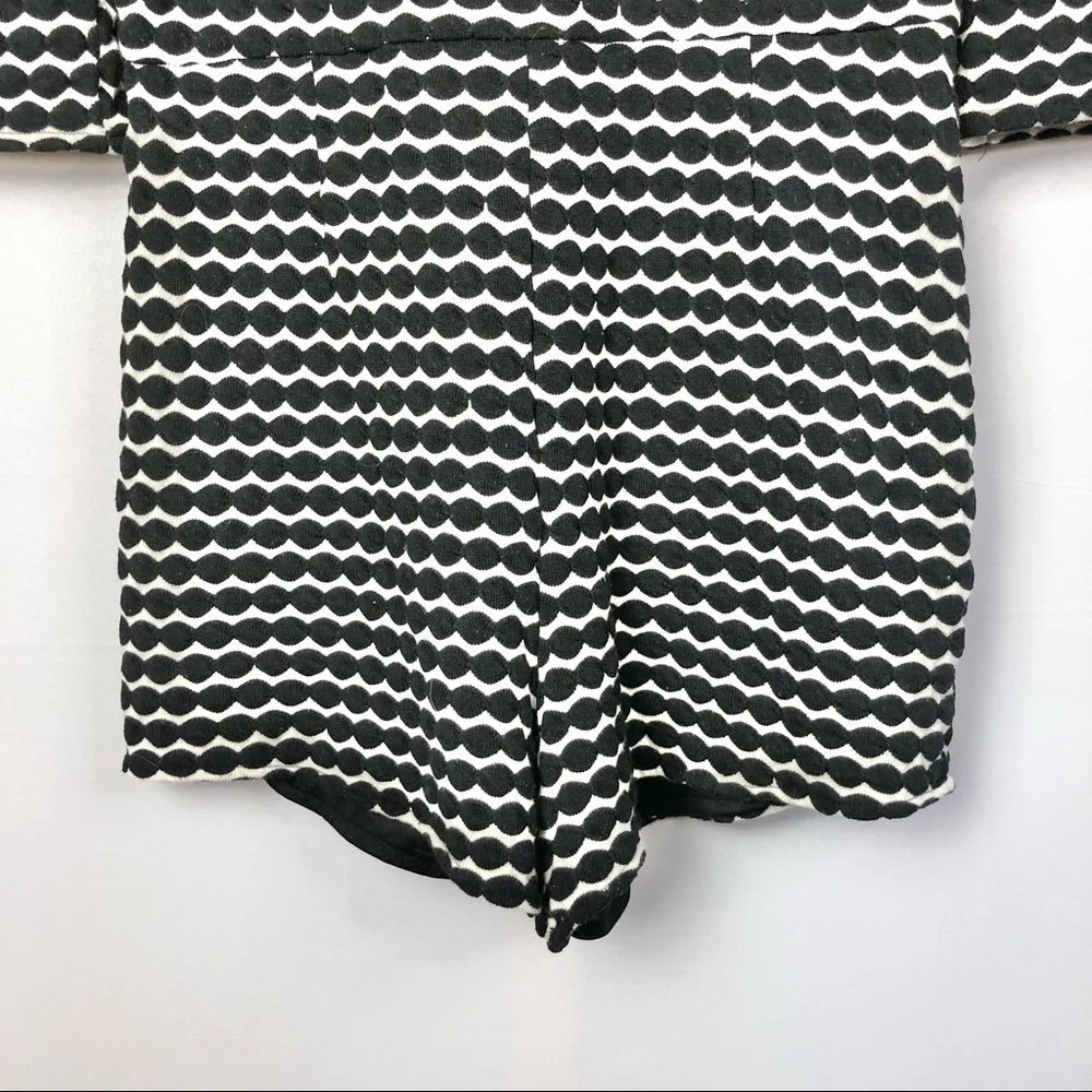 Boutique Ark & Co Black & Ivory Printed 3/4 Sleeve Romper M - Image 48