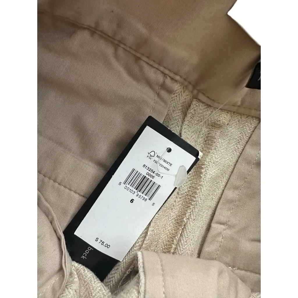 BANANA REPUBLIC High Waisted Khaki Safari Shorts Size 6 NEW NWT - Image 7