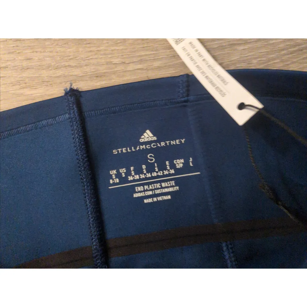 Adidas by Stella McCartney Knitmix Flare Leggings Size Small Blue - Image 7