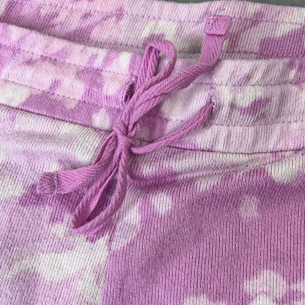Natori Pink Floral Elastic Drawstring Cropped Pajama Lounge Pants Large Casual - Image 6