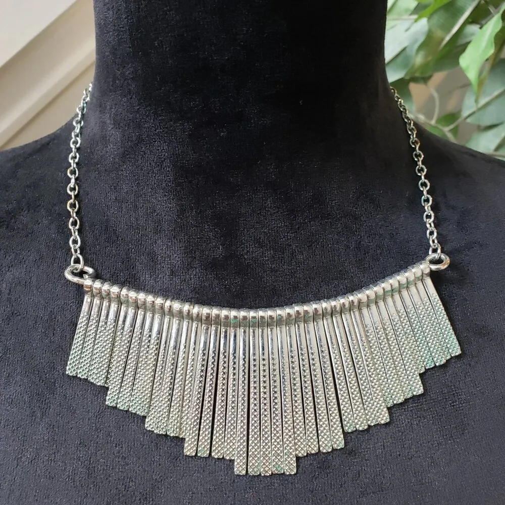 J Lo Womens Fashion Silver Link Chain Fringe Necklace Jewelry with Lobster Clasp - Image 2