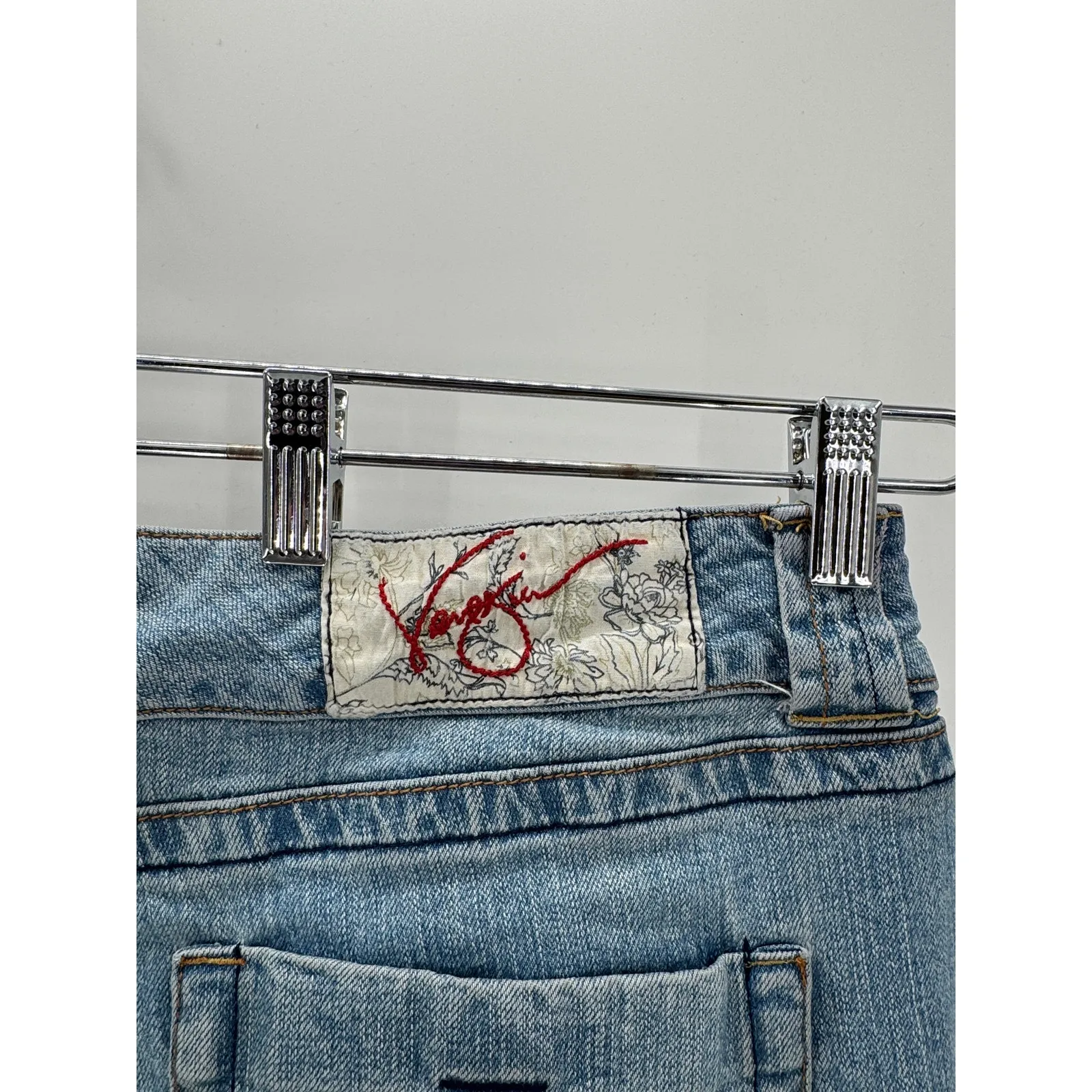 Vintage Venizia True 90s Y2K flared light wash jeans size 22 street wear casual - Image 8