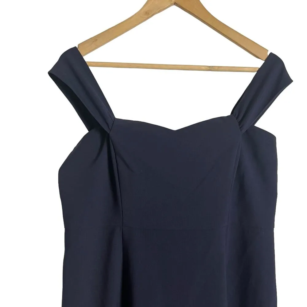 Likely Bartolli Navy Blue Off Shoulder Mermaid Formal Gown Size 14 - Image 5