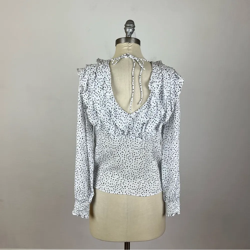 Anthropologie Hutch Ruffled V-neck blouse - Image 6