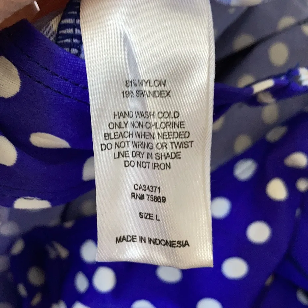 Hula Honey New Royal Blue Polka with Royal Blue Boyshorts A80 - Image 4