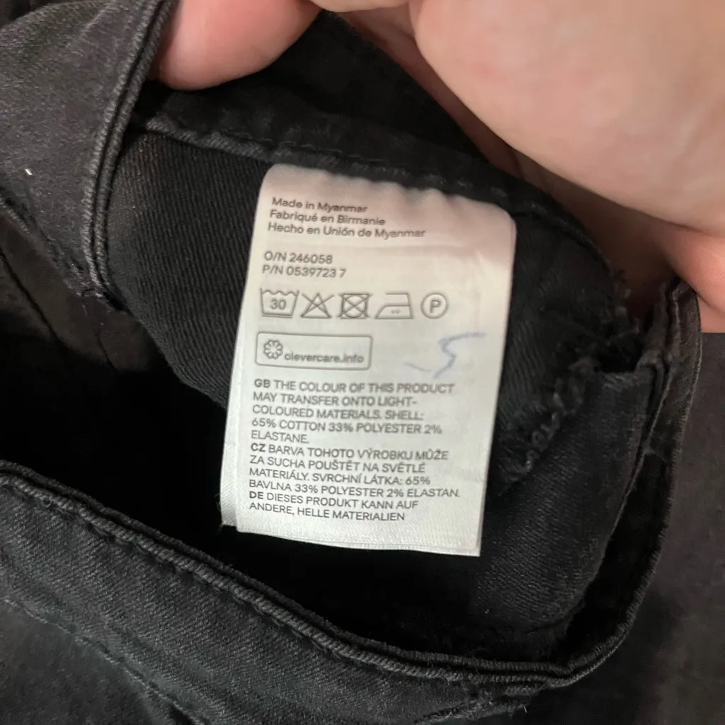 H&M Divided High Rise Black Skinny Jeans Women’s 6 Modern Flex Denim Stretch - Image 15