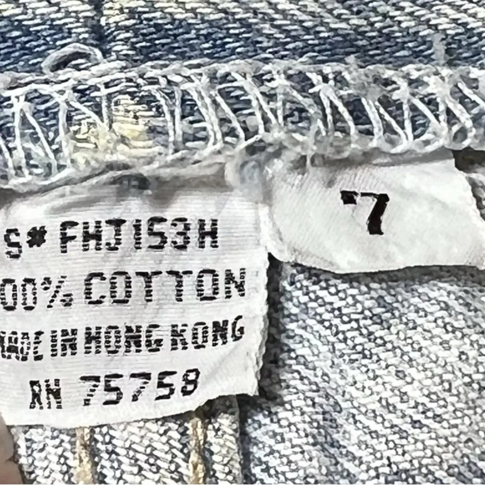 LA Gear Y2K Acid Wash High Waisted Mom Jeans Tapered Leg Sz 7 Vintage Blue - Image 5