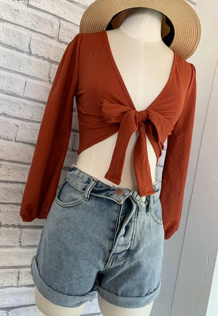 Self Tie Crop Top - Image 3