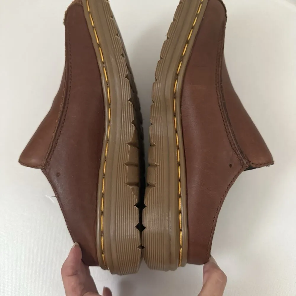 Vintage Y2K Rare Dr. Martens Slide Mules England Brown Cognac Leather US 4/EU 34 - Image 5