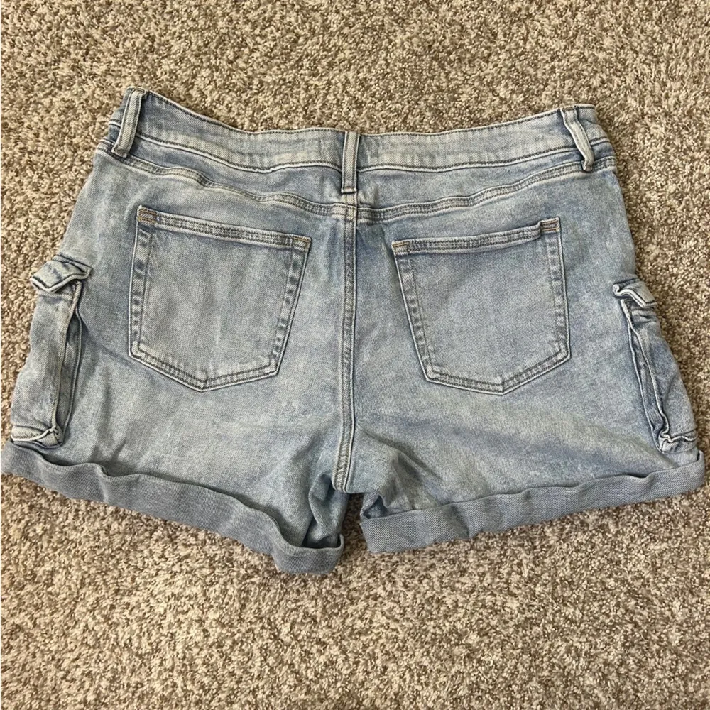 Edgely Cargo Blue Jean Shorts Casual Summer Denim 16 Mid Rise Relaxed Boyfriend - Image 6