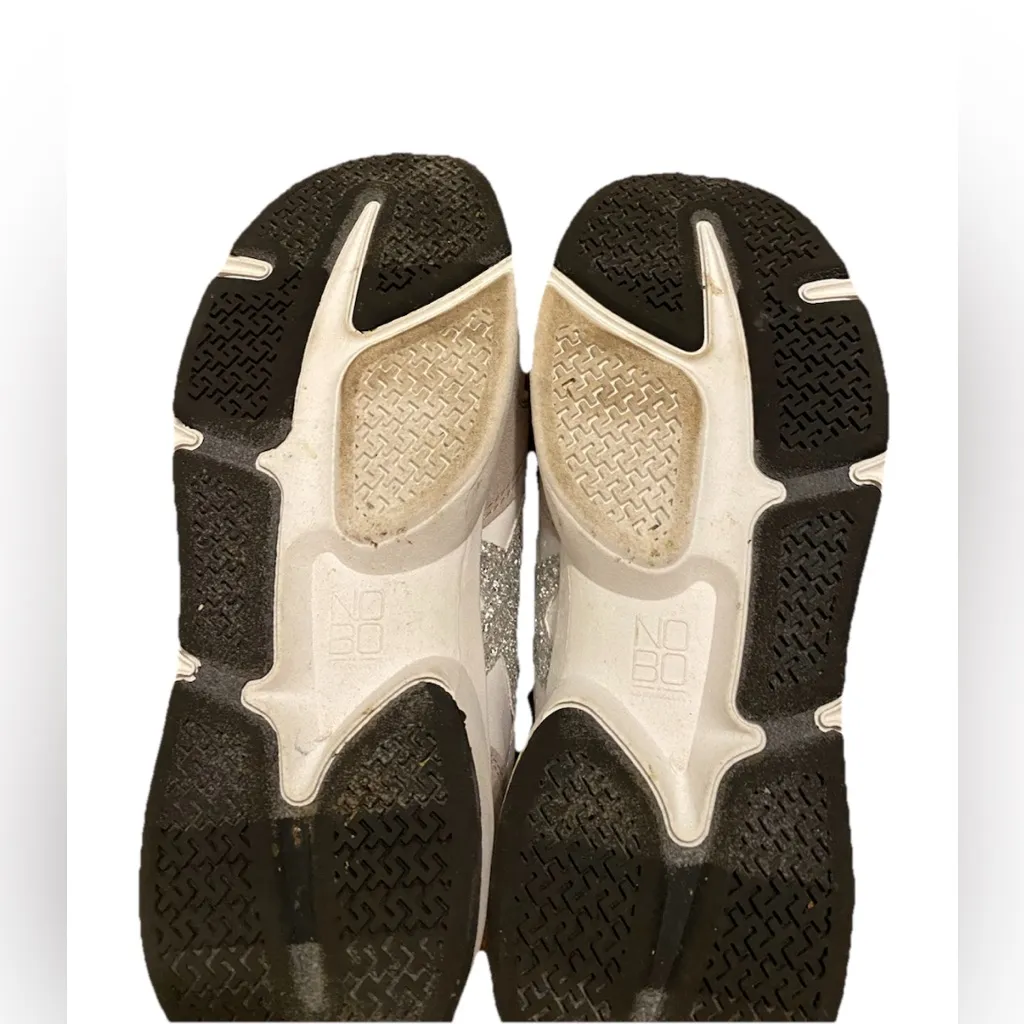 Womens Star Sneakers/Tennis Shoes With Leopard Laces Size 7 White - Image 5