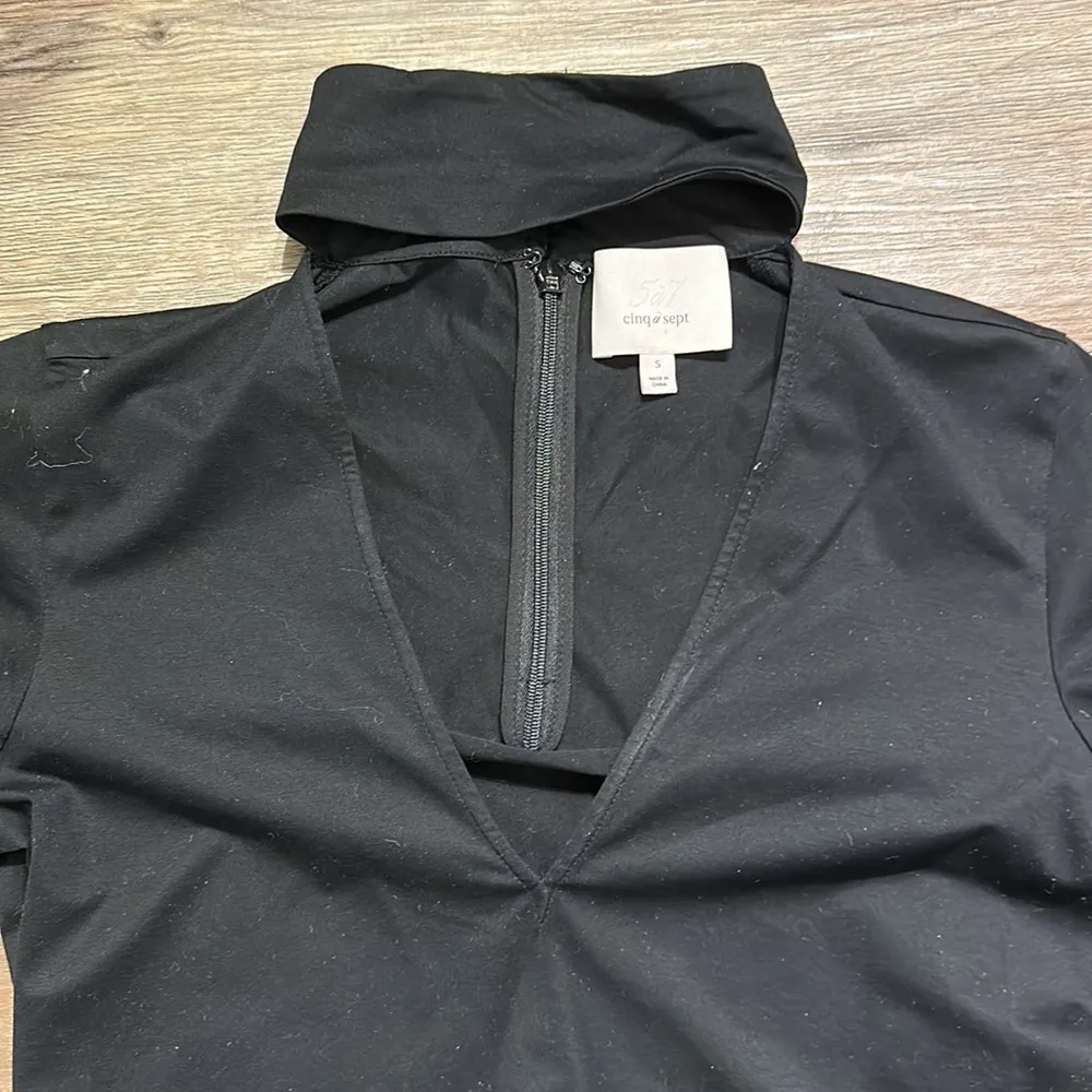 Black long sleeve bodysuit in size small from cinq a sept. - Image 2