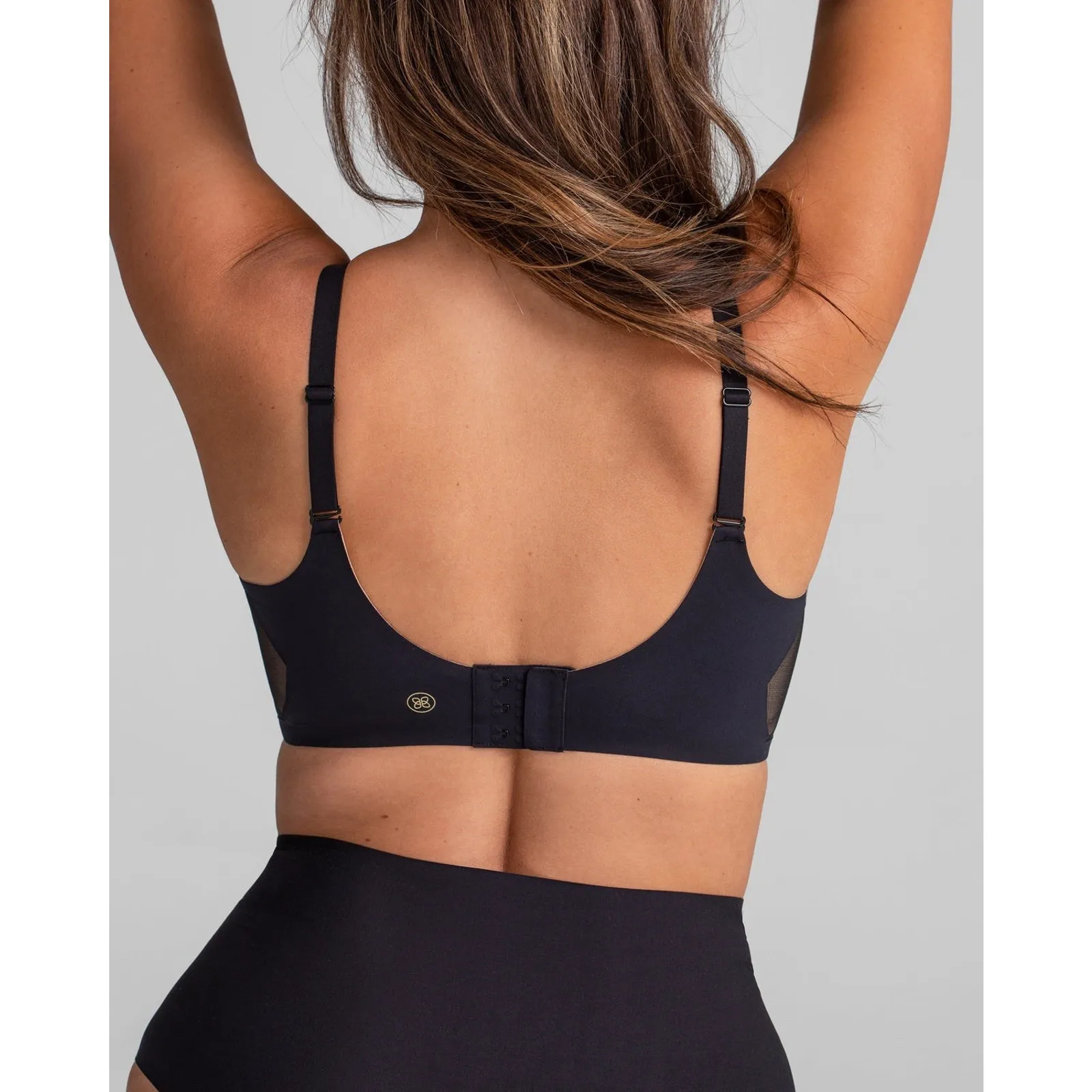 Honeylove Crossover Wireless Bra in Runway Black Tan Size 38D/DD Comfortable - Image 7