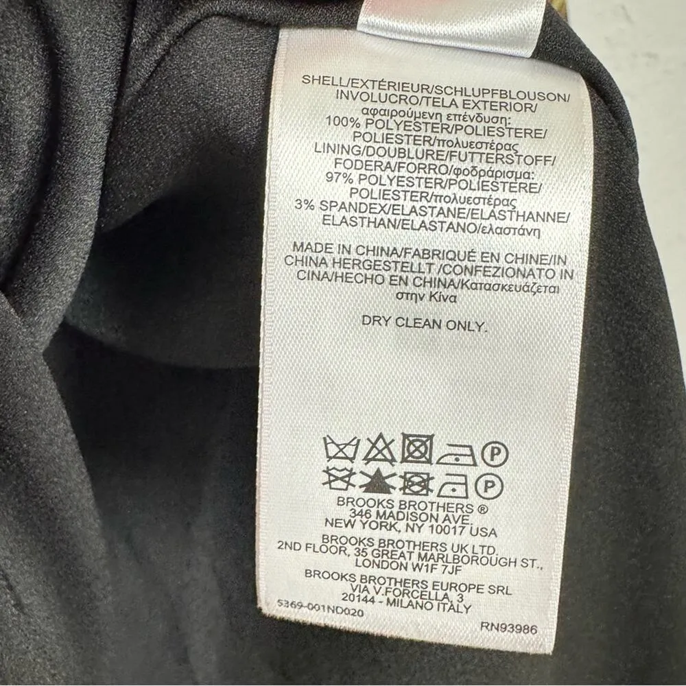 Brooks Brothers Black Red Floral Long Sleeve Dress Womens 14 Mini Fall Preppy - Image 11