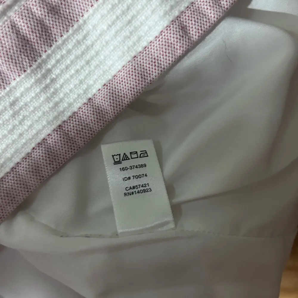 Ann Taylor Loft pink white striped sailor style pencil skirt ladies 12 - Image 5