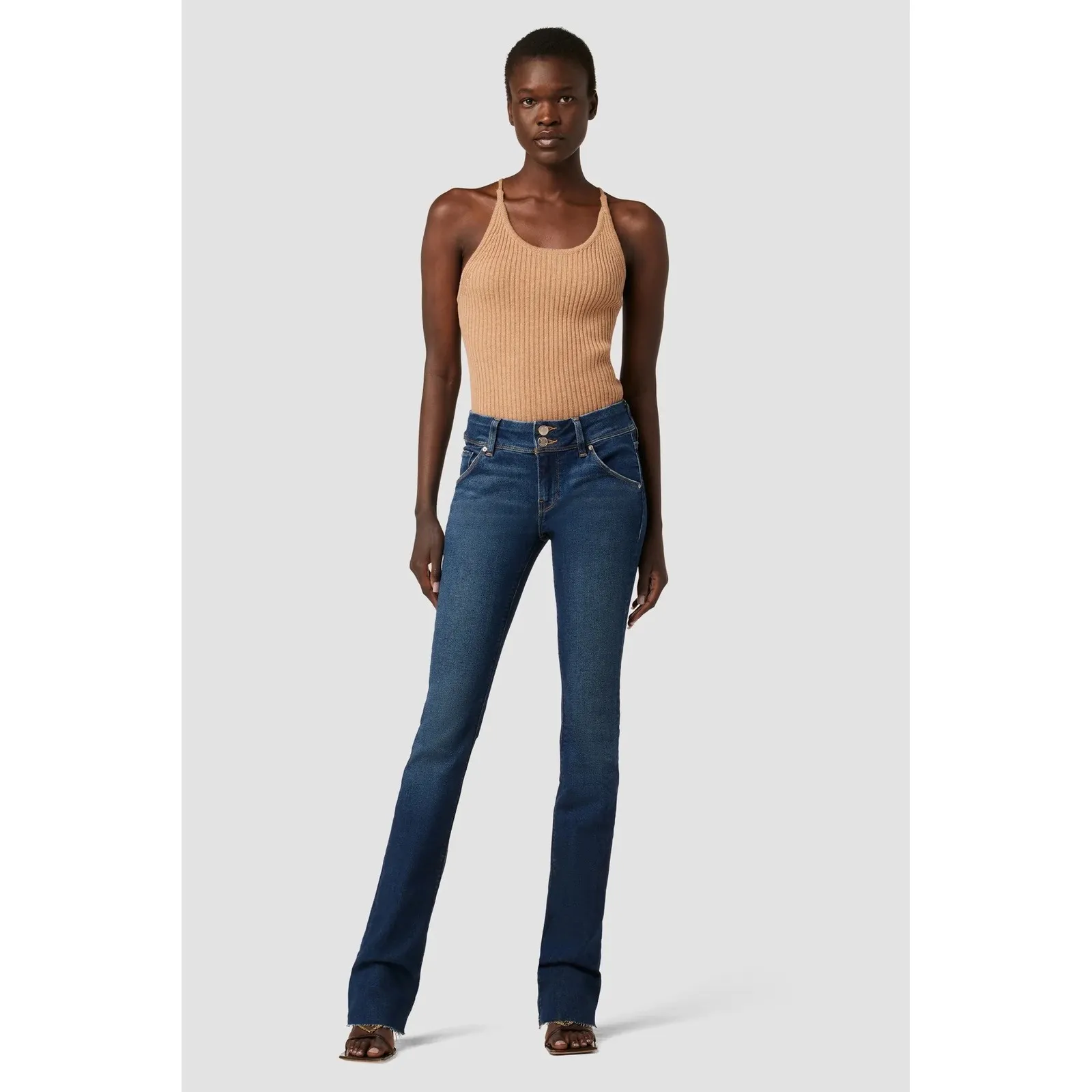 Hudson Beth Majesty Flare Jeans Women 29 Dark‎ Wash Denim Bootcut Raw Hem - Image 8