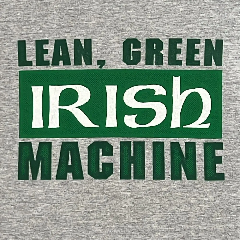 Hanes Lean Green Irish Machine Graphic Tee Size Large - Image 2