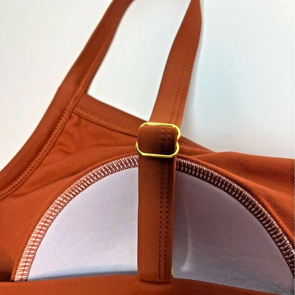 Xhilaration Juniors Longline Elevated Rust Bandeau Bikini Top Plus Size 1X New! - Image 8