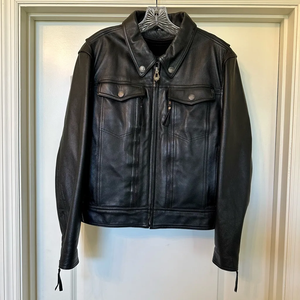 Harley Davidson - Leather Jacket with Removable Fleece Lining - BRAND NEW! - Image 2