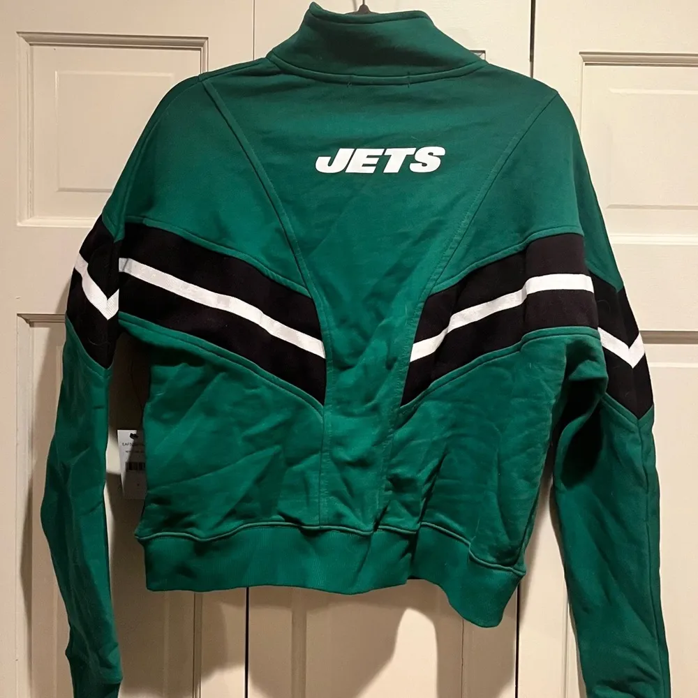 NY Jets Women’s Sweatshirt WEAR by Erin Andrews Medium Green Football - Image 2