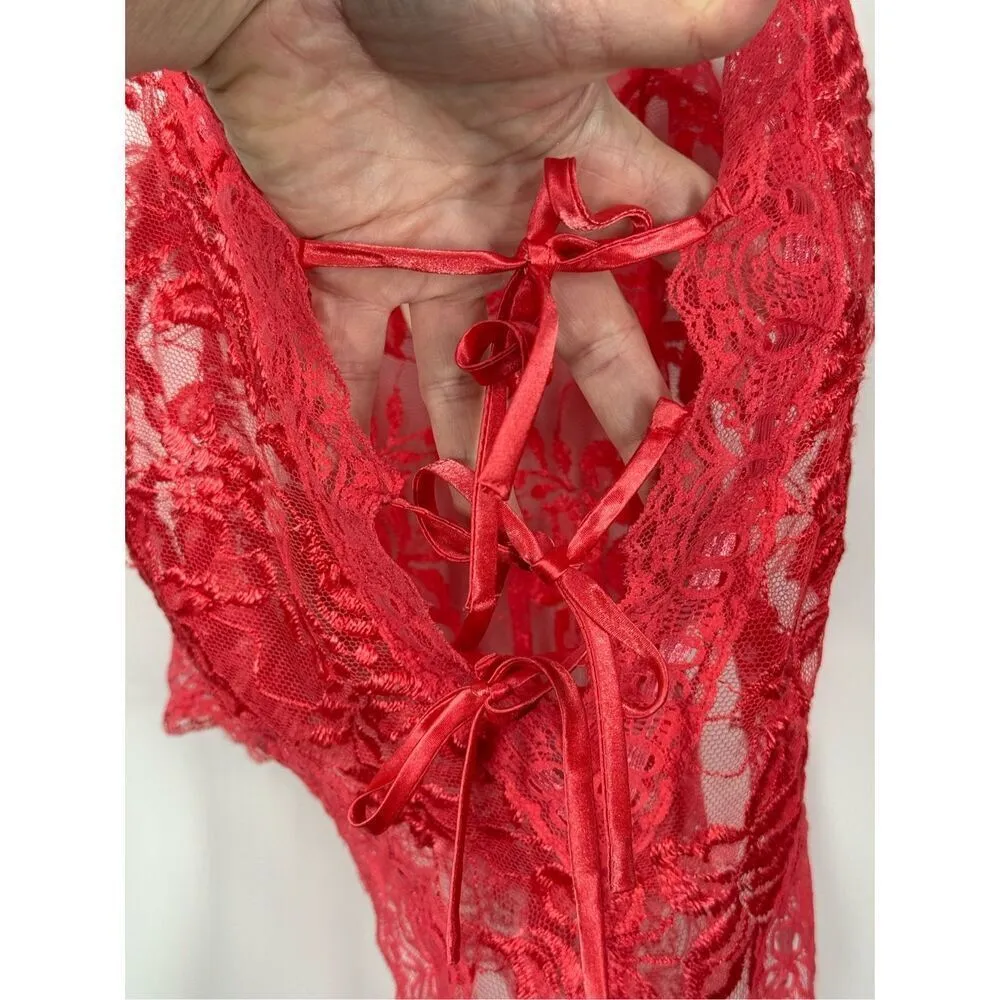 Vintage 1990's Victoria's Secret gold label lace negligee Size Small - Image 8