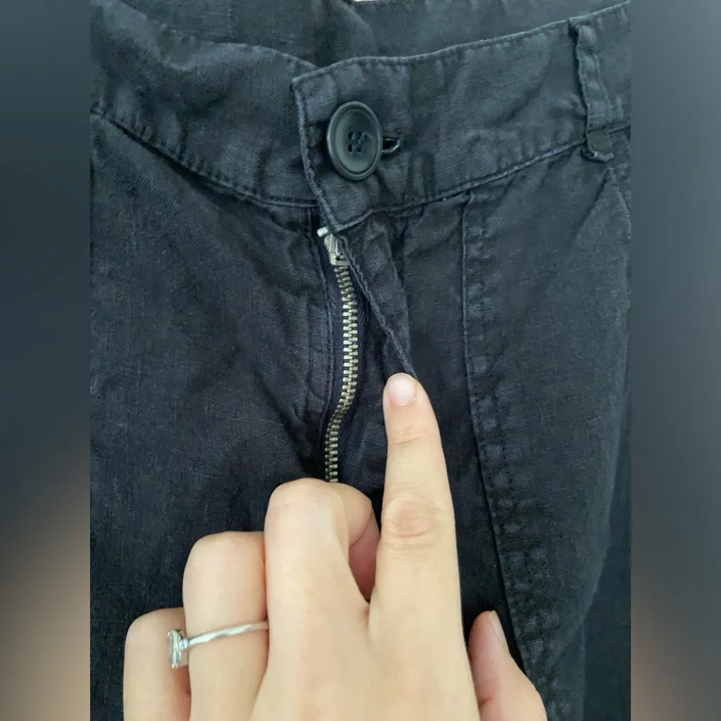 Enza Costa High Waist Wide Leg Trouser in Black Size 2 - Image 4