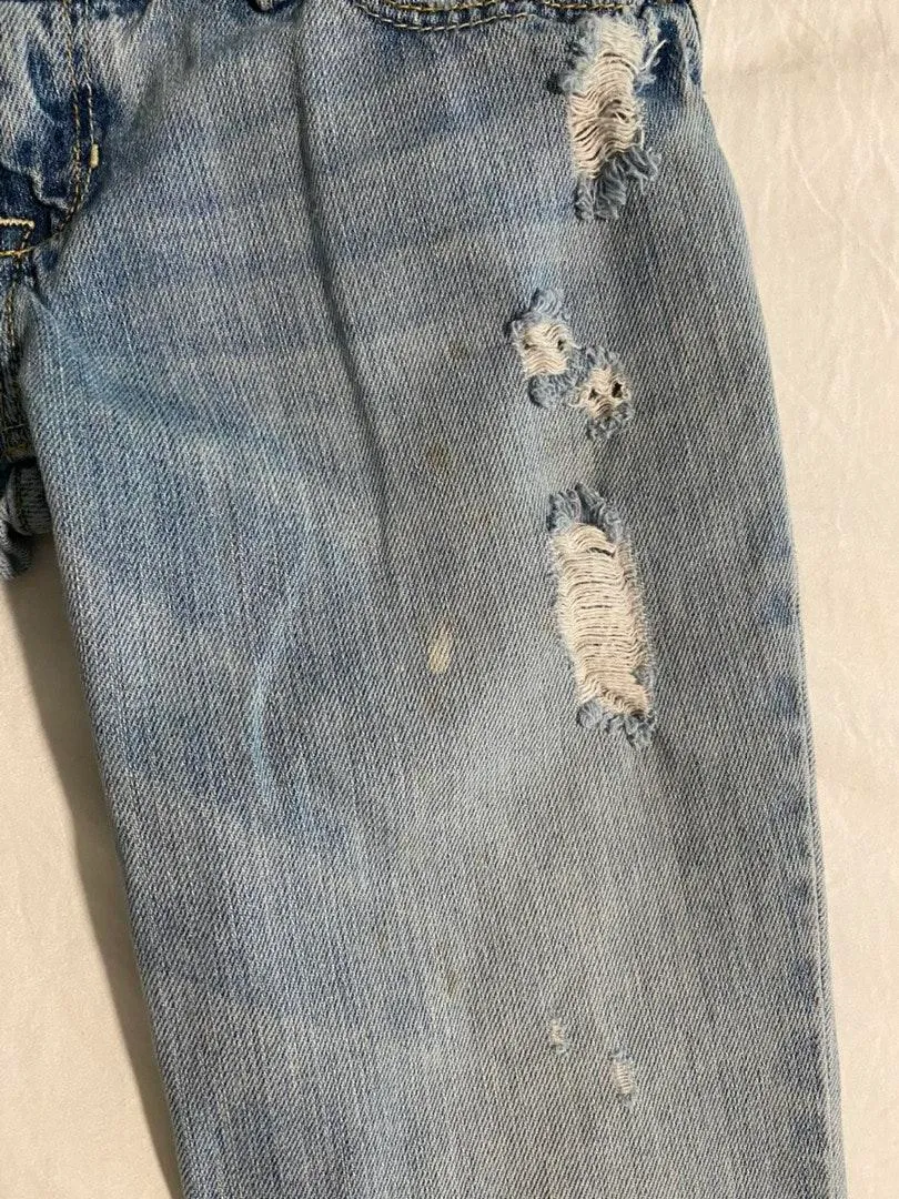Hollister Light Wash Distressed Bell Bottoms - Image 6