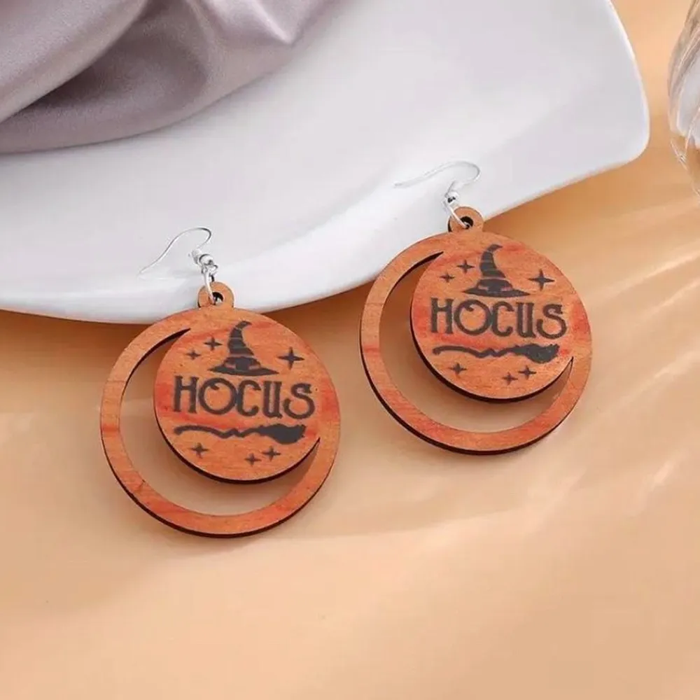 Hocus Pocus Halloween wooden earrings - Image 5
