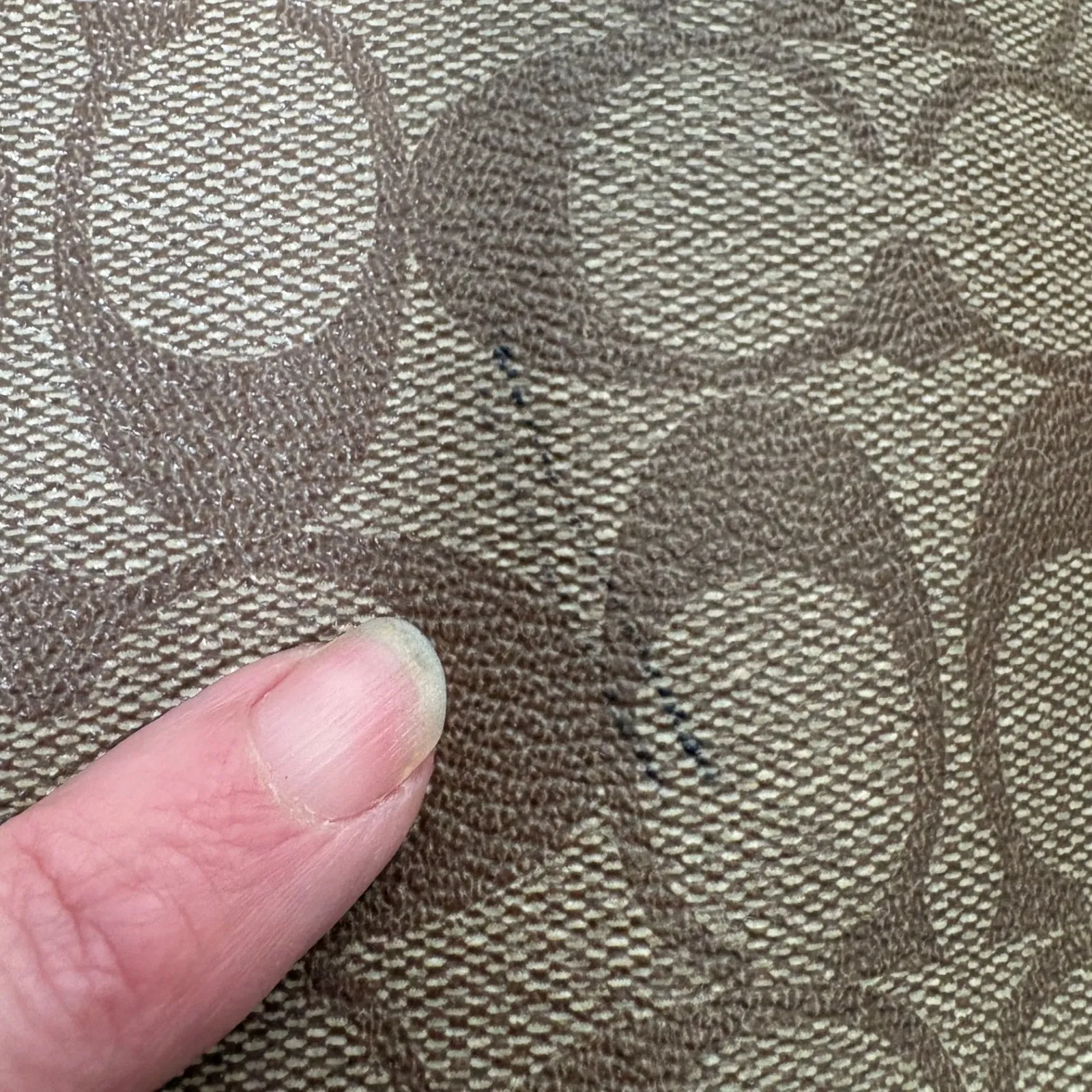 Coach Signature File Canvas Crossbody Bag Brown Tan Khaki Leather Trim - Image 14